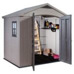 Factor Apex Garden Storage Shed 8 × 6 ft Beige/Brown - Image 2