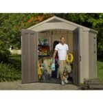 Factor Apex Garden Storage Shed 8 × 6 ft Beige/Brown - Image 3