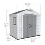 Factor Apex Garden Storage Shed 8 × 6 ft Beige/Brown - Image 8