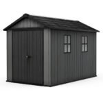 Newton 11’x7.5’ Plus Side Entry Plastic Shed Graphite