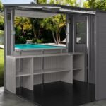 Suncast Cabana Entertainment Shed & Bar 8' x 7' - Cool Grey - Image 7